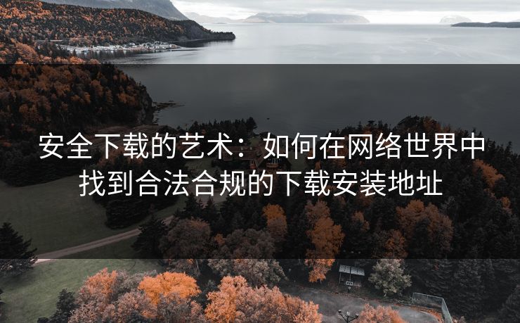 安全下载的艺术：如何在网络世界中找到合法合规的下载安装地址