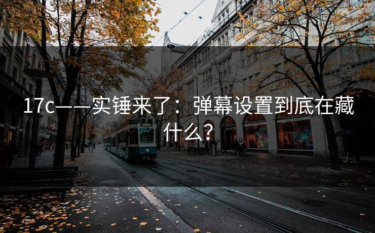 17c——实锤来了:弹幕设置到底在藏什么? 17c——实锤来了:弹幕设置到底在藏什么?